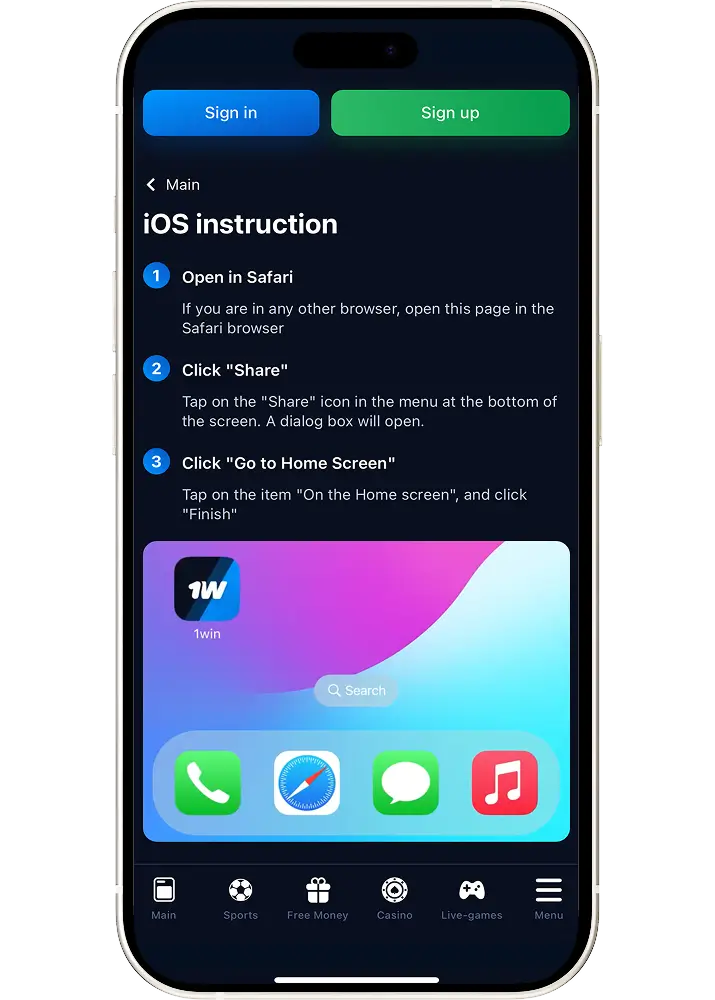 Download 1win app for ios Download 1win app for ios