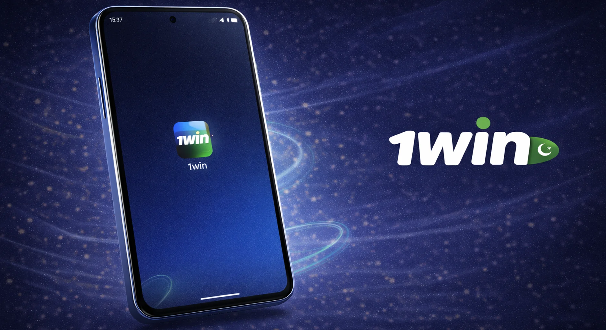 Finish installation of 1win APK on Android smartphone